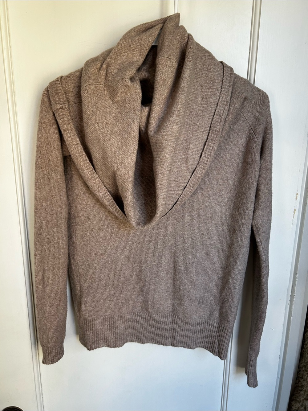 BCBGMaxAzria Cowl Neck Sweater in Taupe Brown